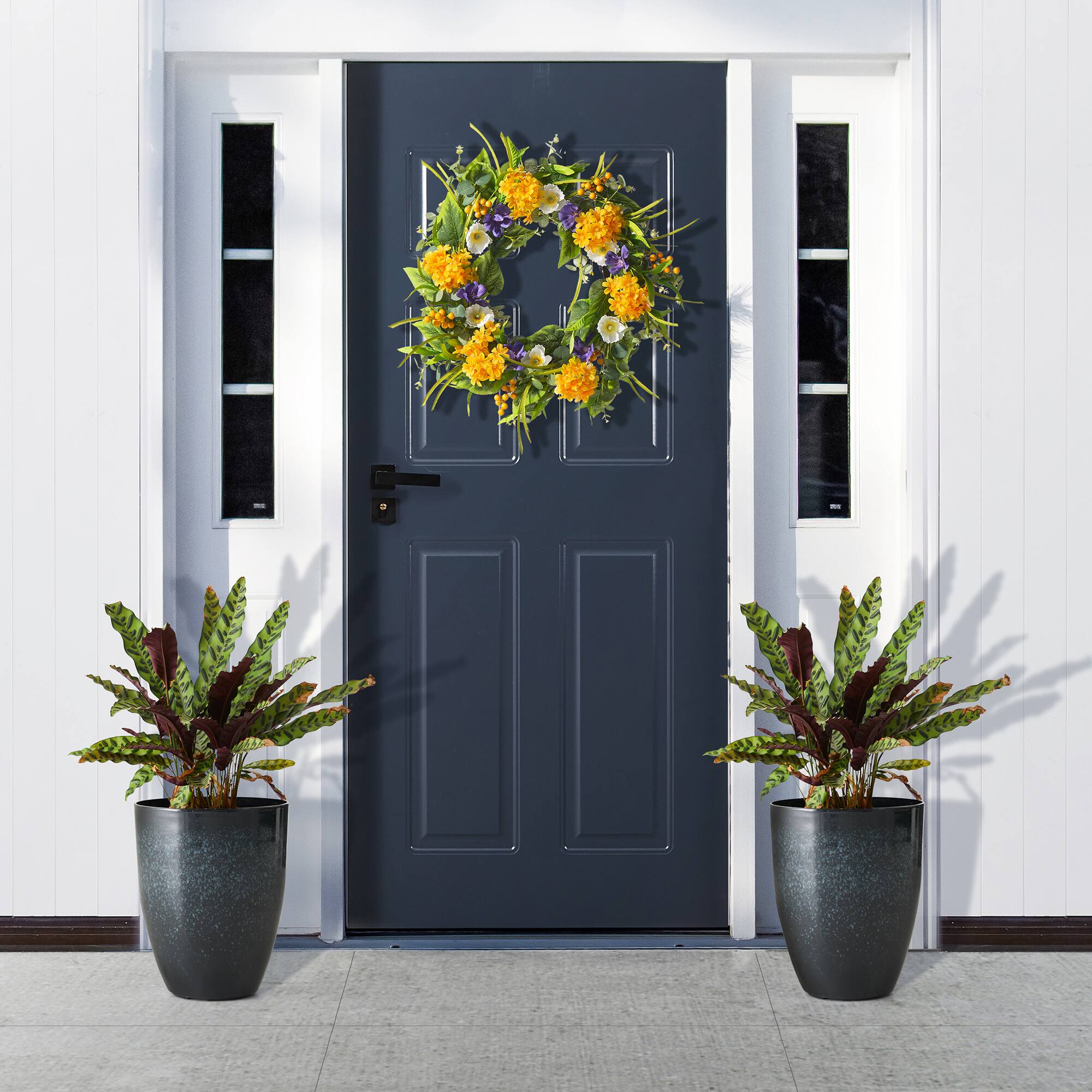 Glitzhome® 17" Eco-Friendly Oversized Faux Ceramic Tall Bowl Planters